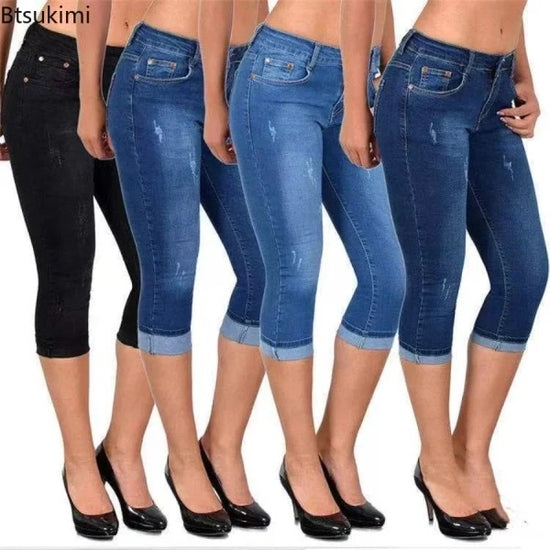 Jean 3/4 Tendance "Street Breeze" – Denim Court Léger et Stylé