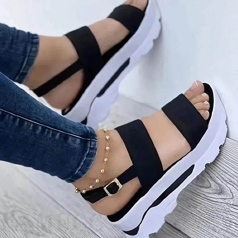 Sandales Plateforme Femme Alina – Style Moderne et Semelle Épaisse Ultra Confortable
